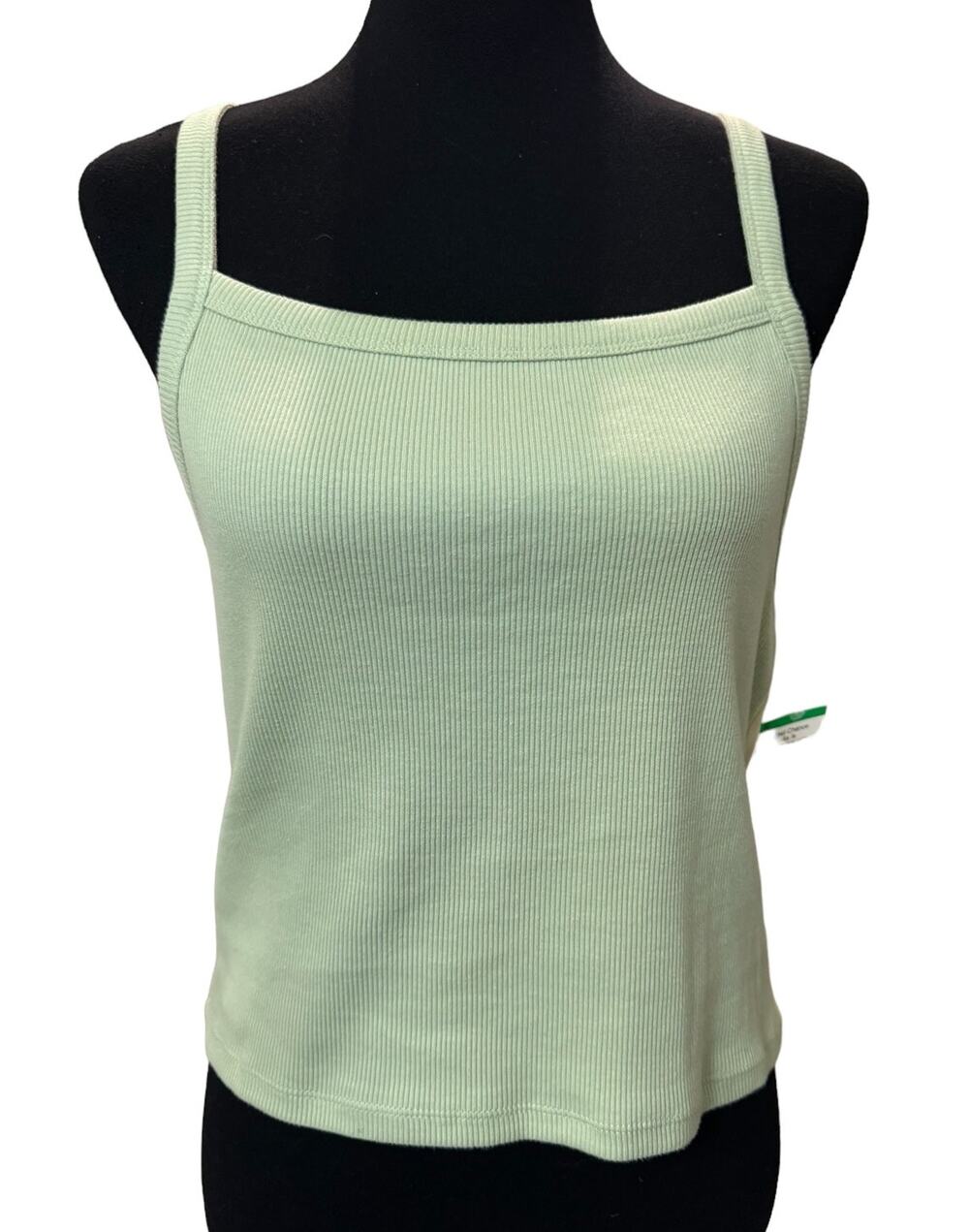 New - TOPSHOP ~  Sage Rib Square Neck Tank Top Size 8-10 FALL VIBES